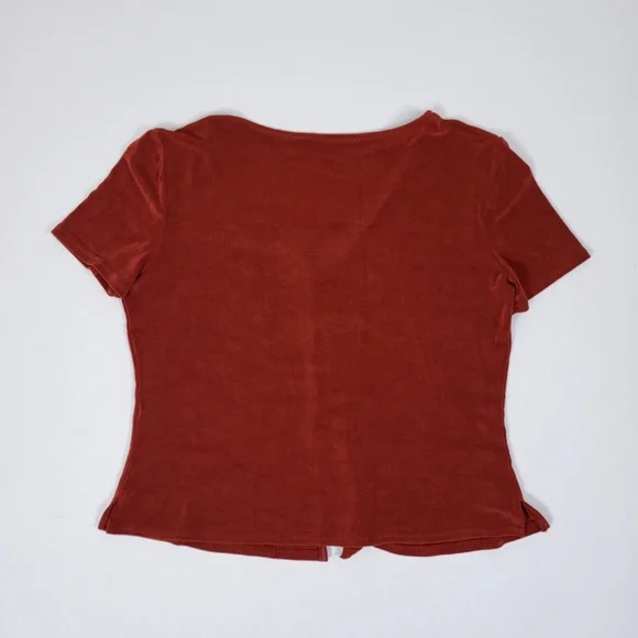 Vintage Rust Button-Front Top - Picture 5 of 10